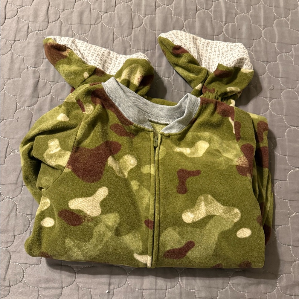 Carter's Green Camouflage Kids Pajamas